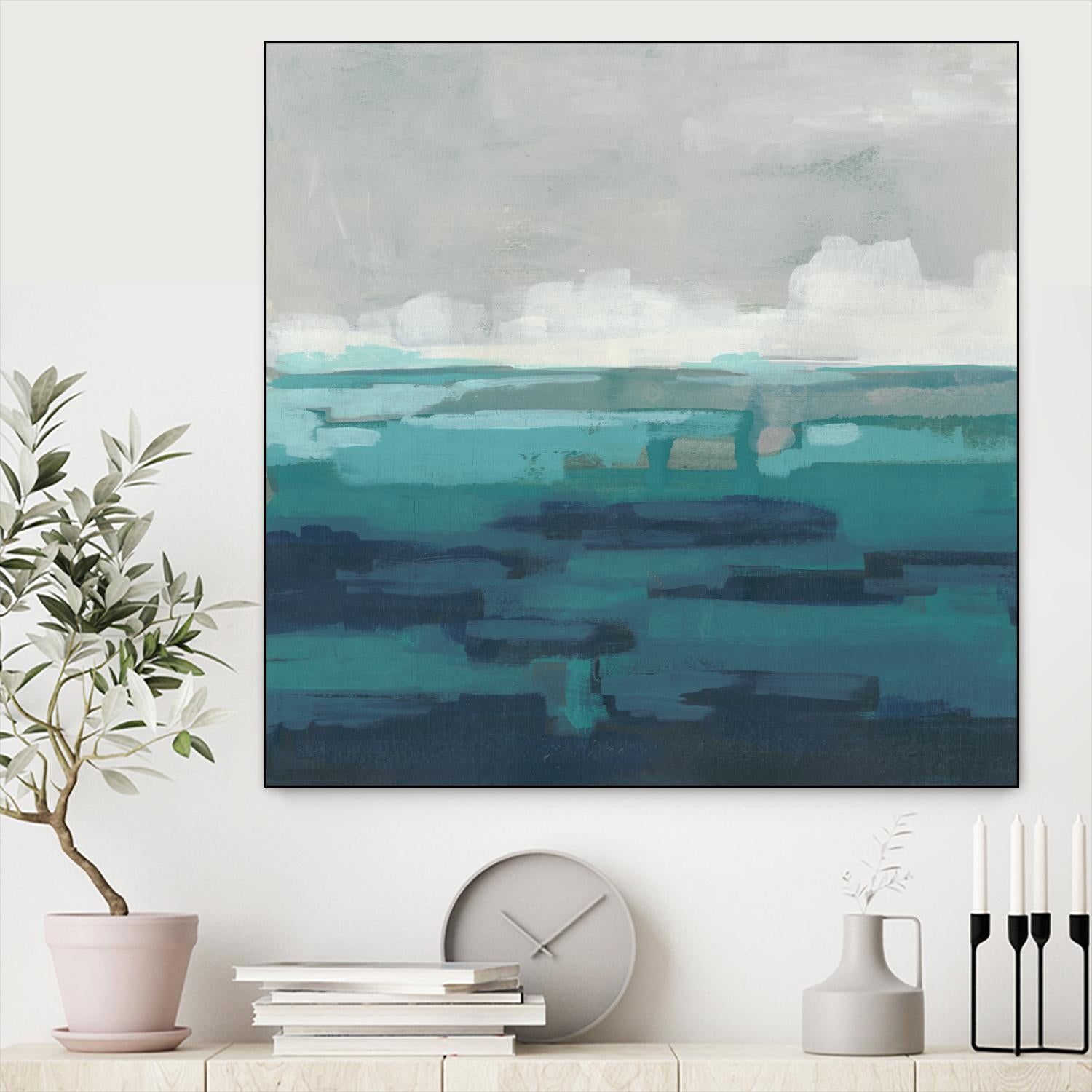 Sea Foam Vista I by June Erica Vess on GIANT ART - green sea scene