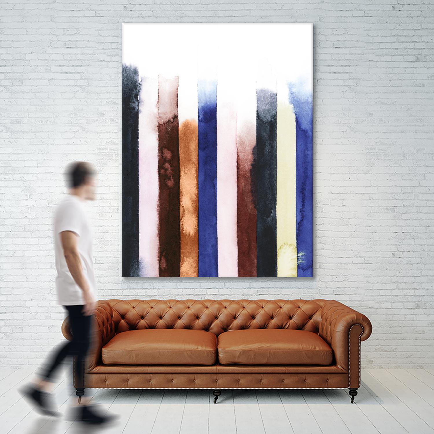Desert Layers V by Grace Popp on GIANT ART - blue abstract