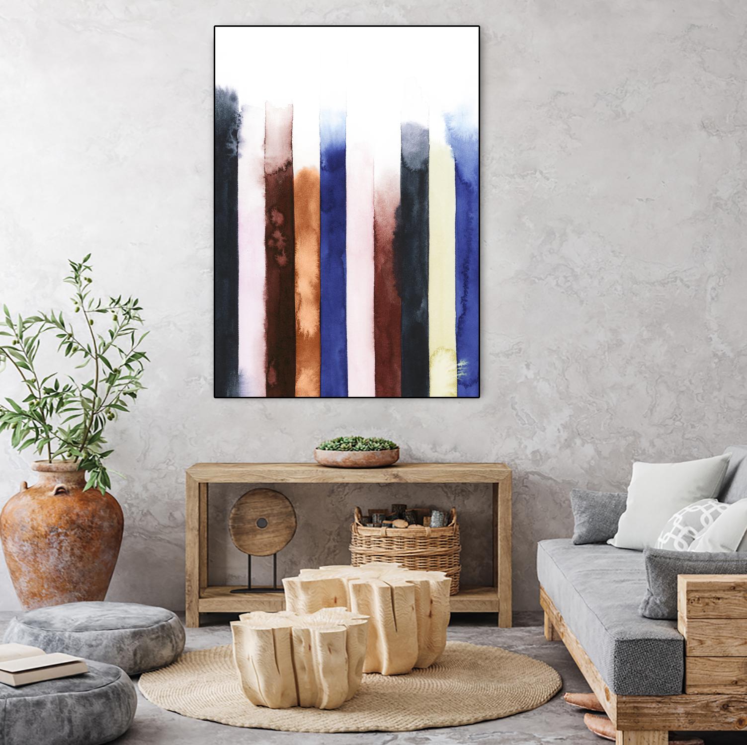 Desert Layers V by Grace Popp on GIANT ART - blue abstract