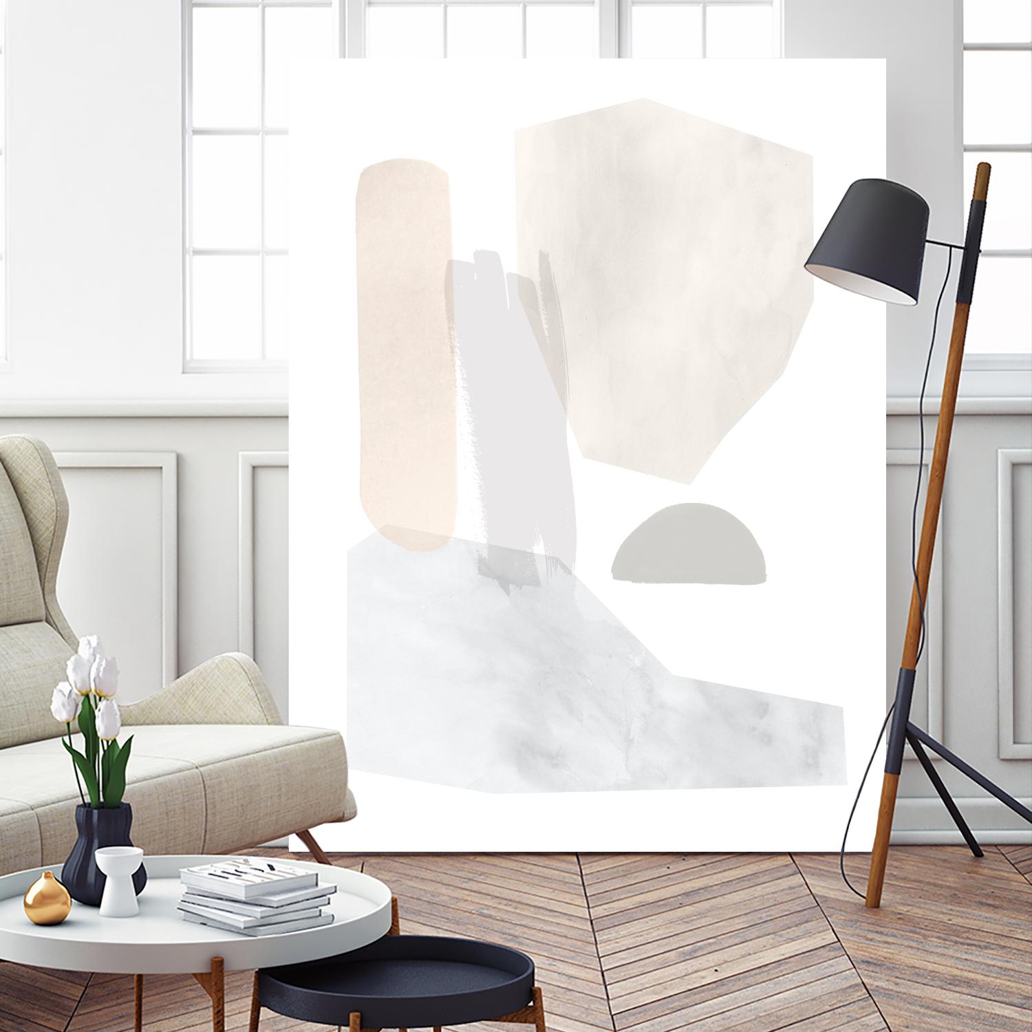 Sweet Simplicity I by Victoria Borges on GIANT ART - neutral abstract