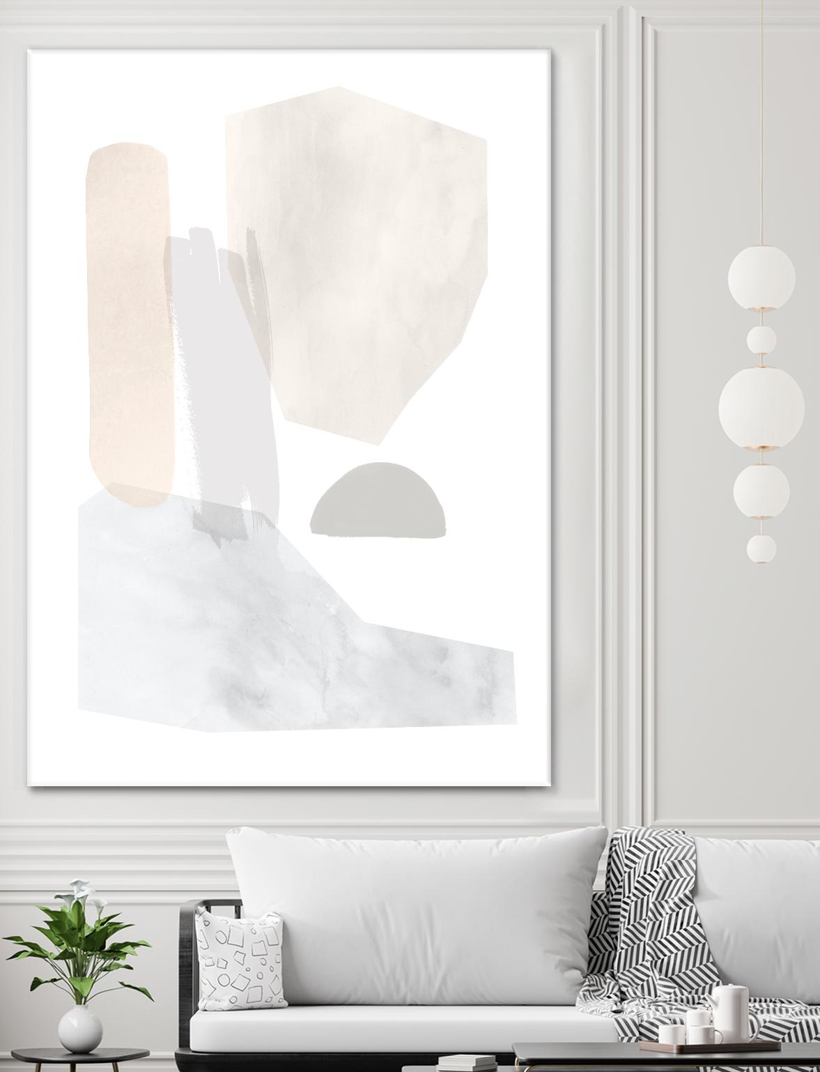 Sweet Simplicity I by Victoria Borges on GIANT ART - neutral abstract