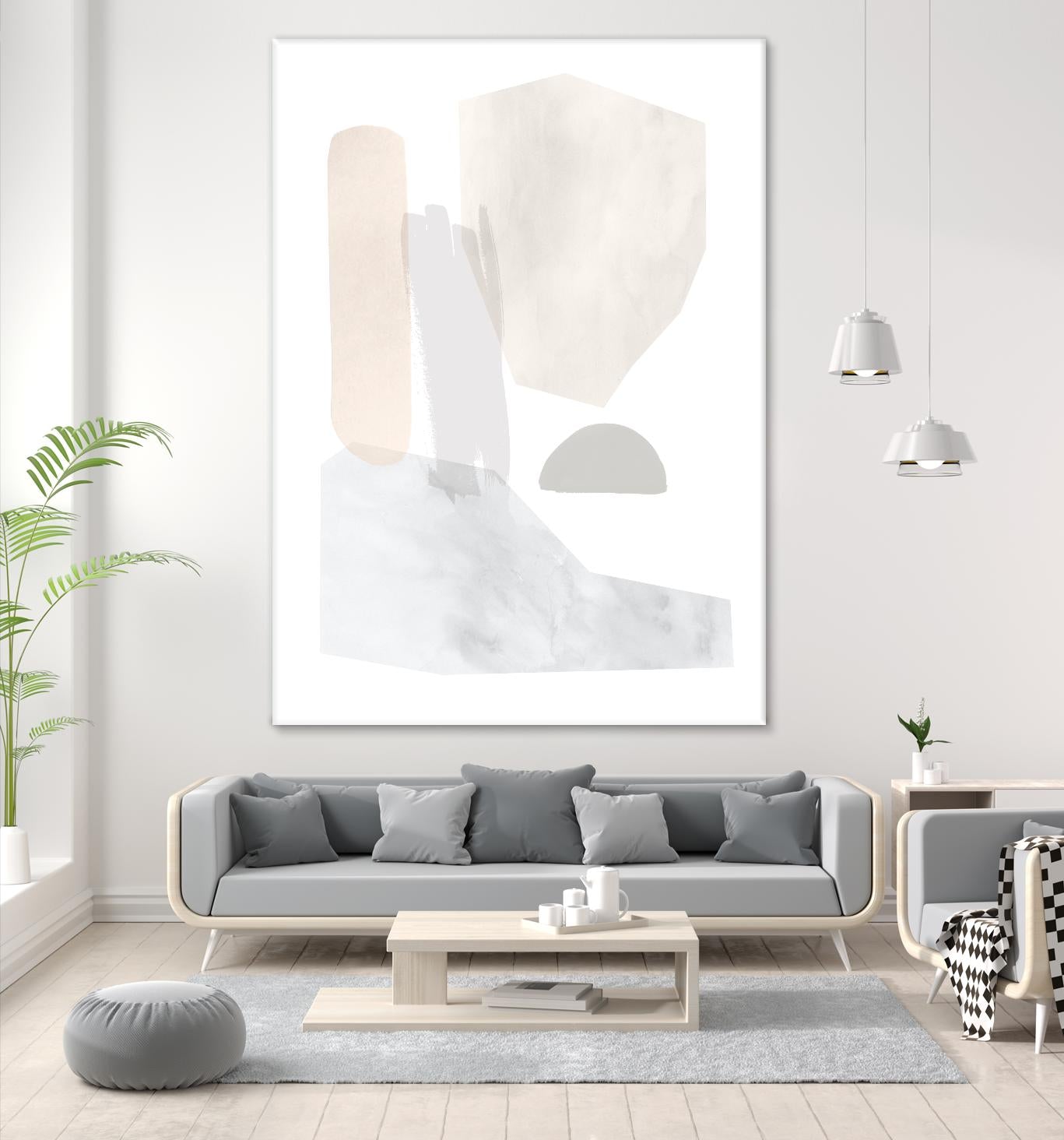 Sweet Simplicity I by Victoria Borges on GIANT ART - neutral abstract