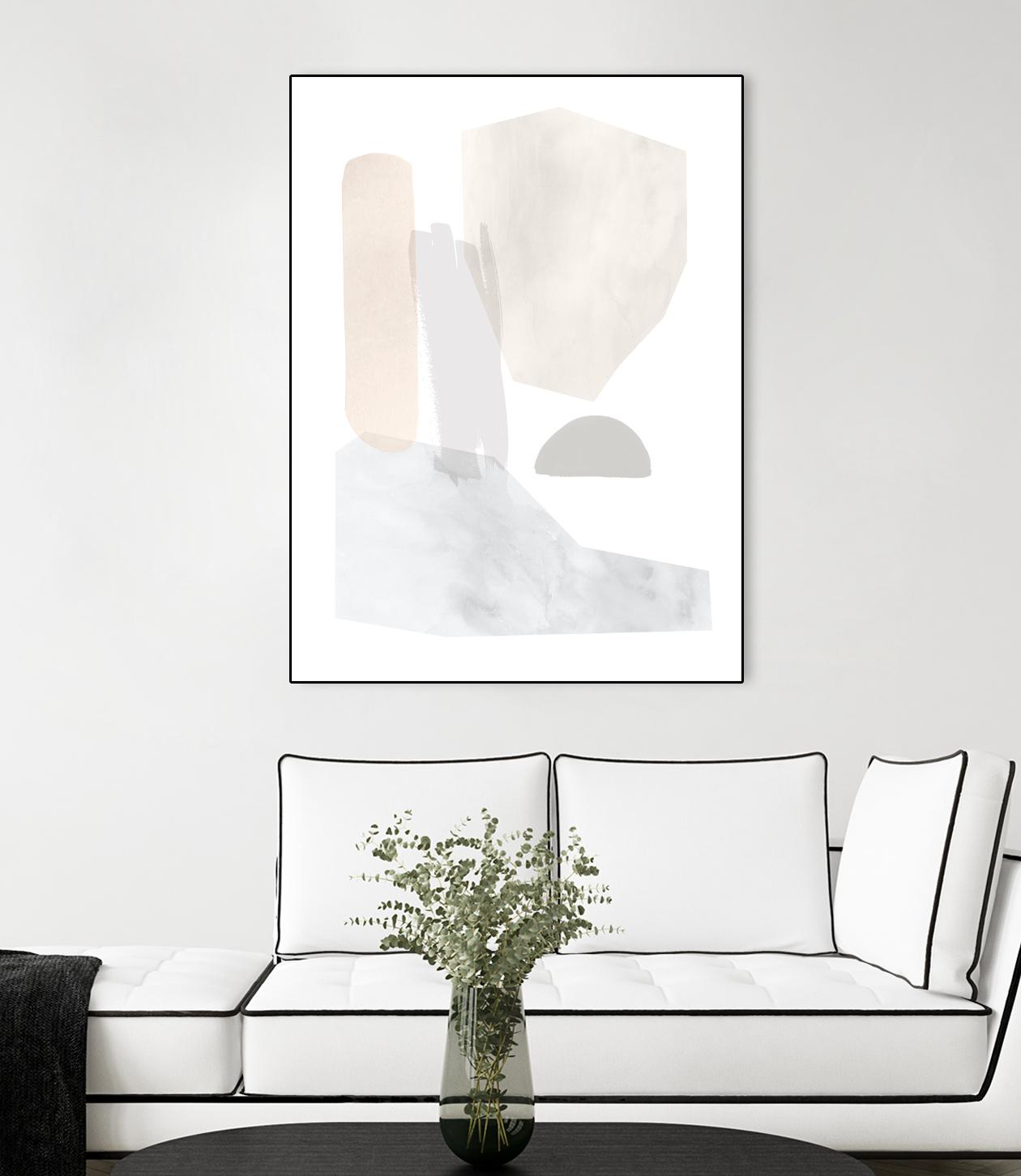 Sweet Simplicity I by Victoria Borges on GIANT ART - neutral abstract