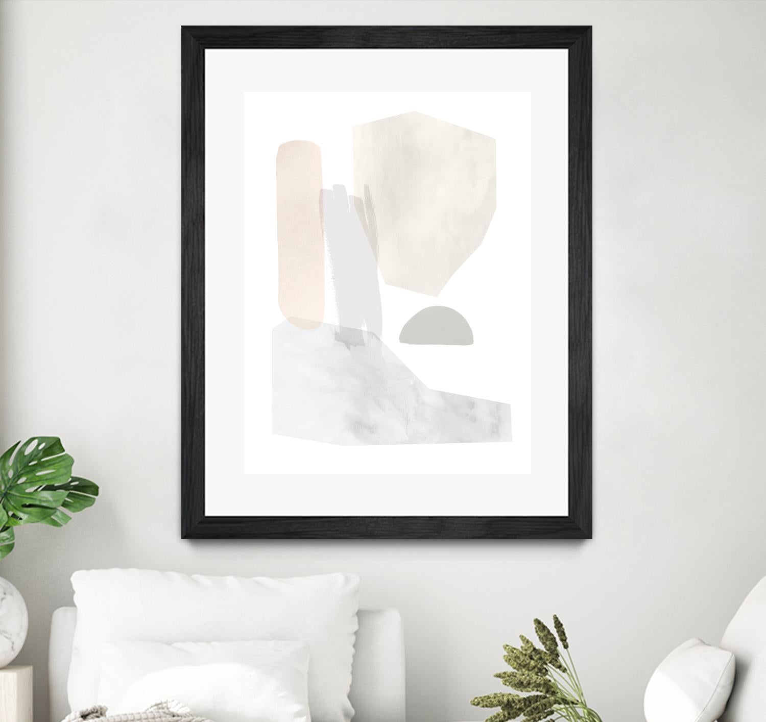 Sweet Simplicity I by Victoria Borges on GIANT ART - neutral abstract