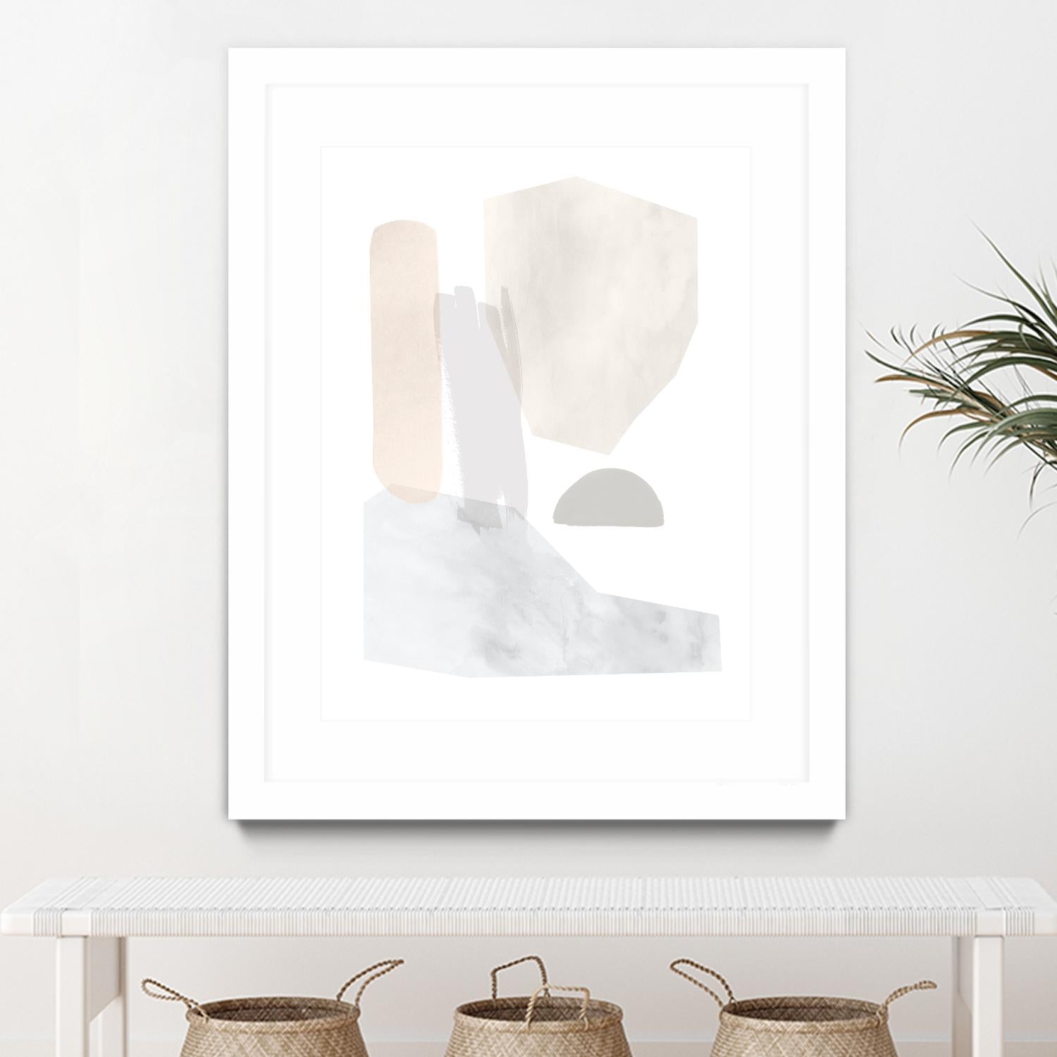 Sweet Simplicity I by Victoria Borges on GIANT ART - neutral abstract