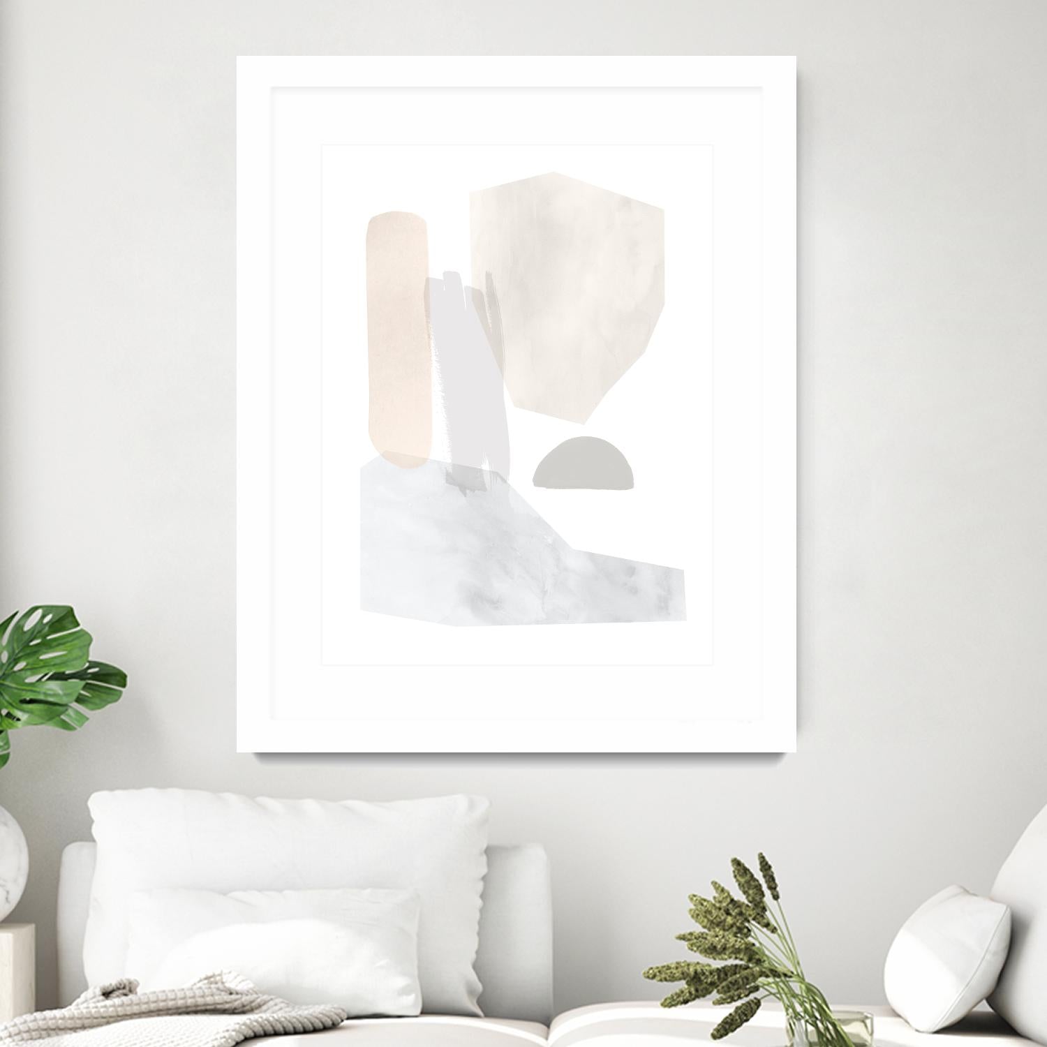 Sweet Simplicity I by Victoria Borges on GIANT ART - neutral abstract