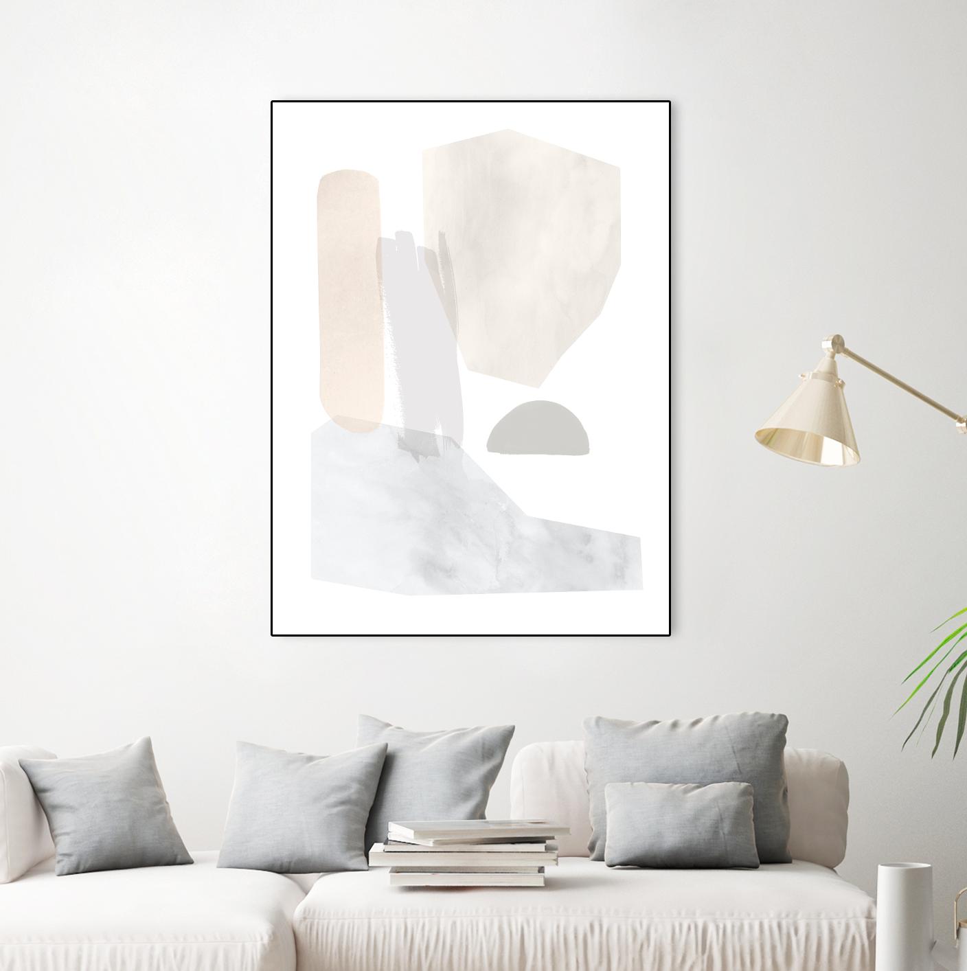 Sweet Simplicity I by Victoria Borges on GIANT ART - neutral abstract