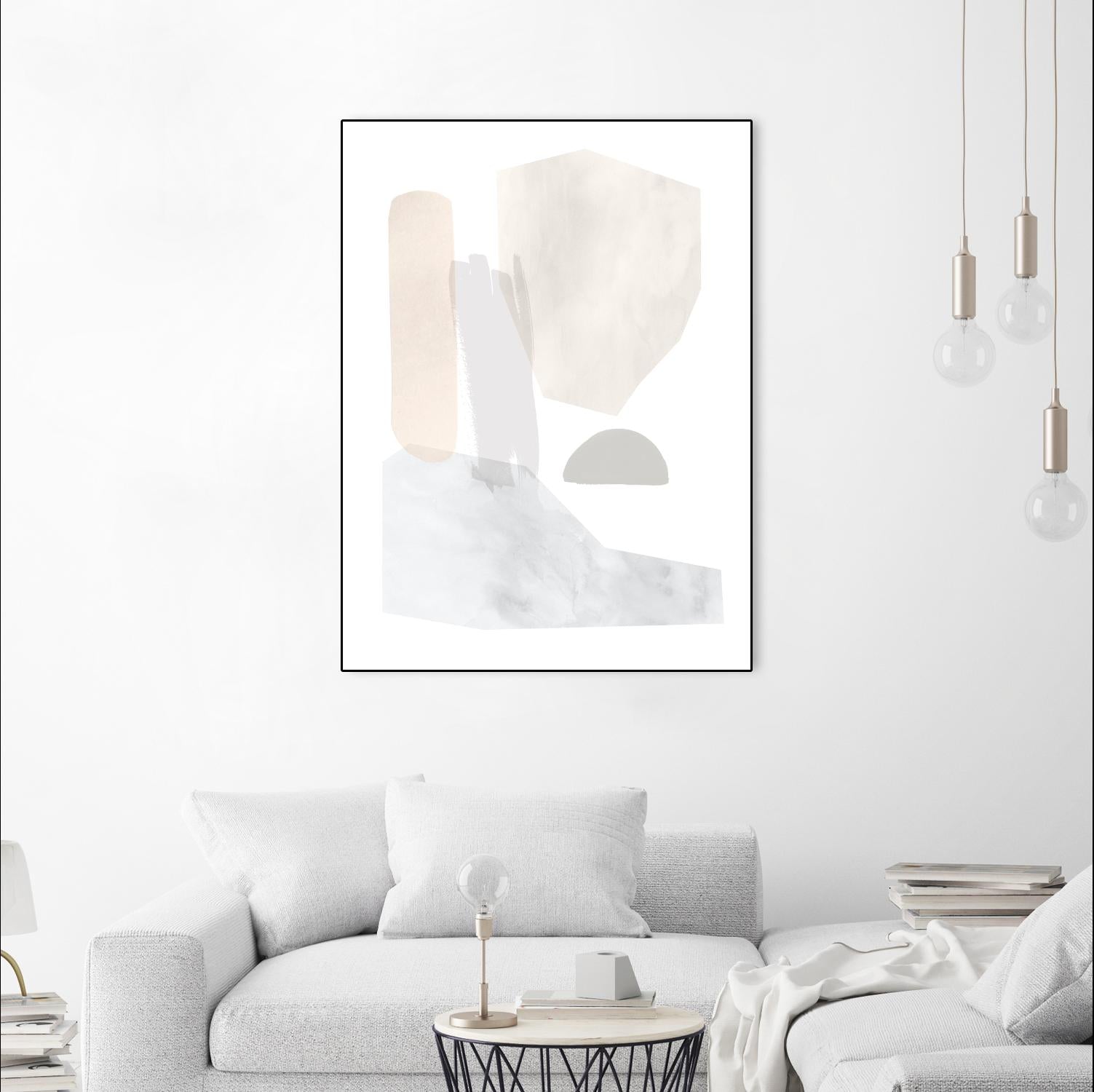 Sweet Simplicity I by Victoria Borges on GIANT ART - neutral abstract