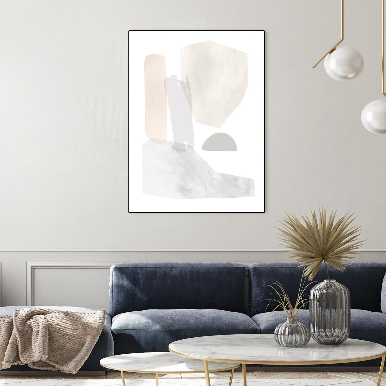 Sweet Simplicity I by Victoria Borges on GIANT ART - neutral abstract
