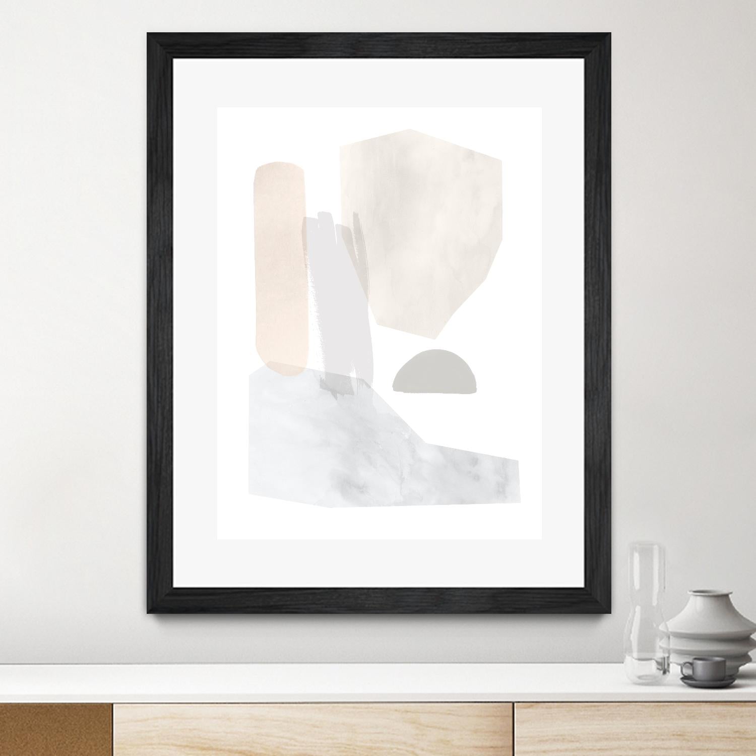 Sweet Simplicity I by Victoria Borges on GIANT ART - neutral abstract