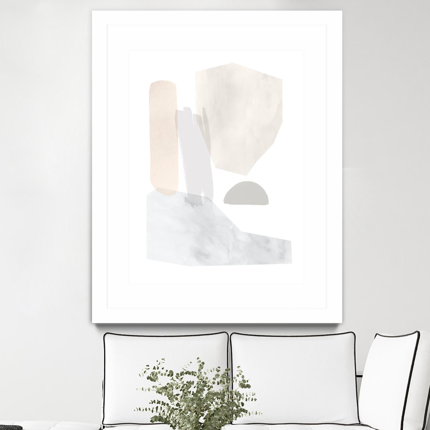 Sweet Simplicity I by Victoria Borges on GIANT ART - neutral abstract