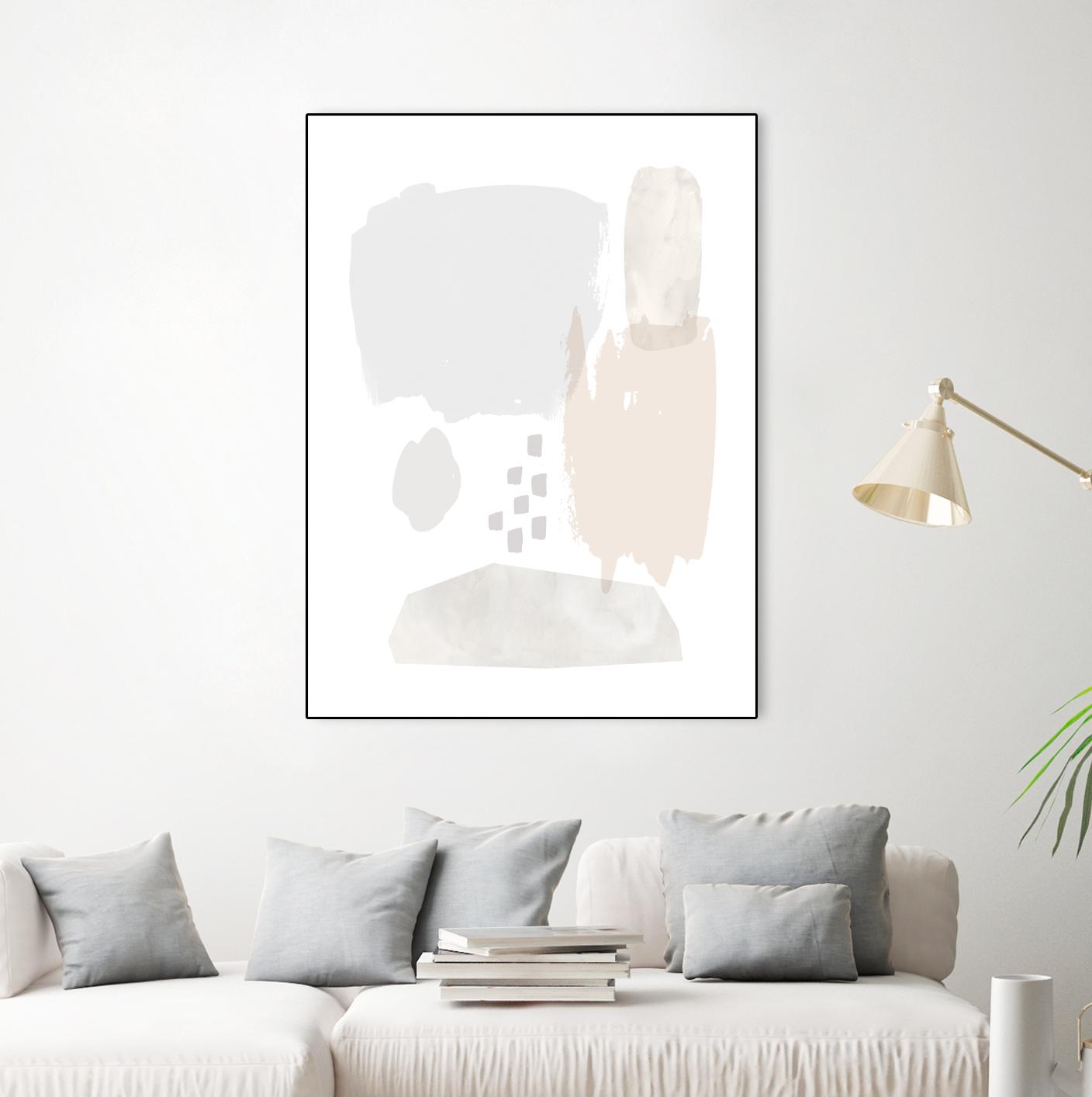Sweet Simplicity II by Victoria Borges on GIANT ART - neutral abstract