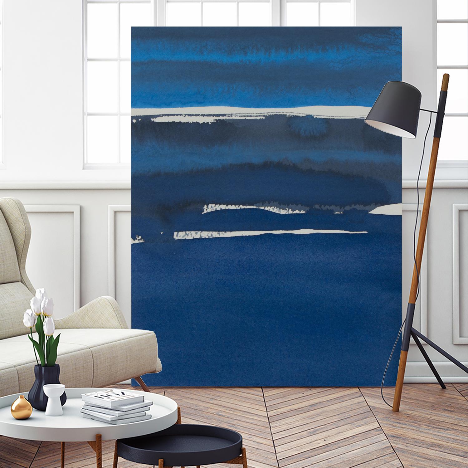 Sapphire Horizon I by Rob Delamater on GIANT ART - blue abstract
