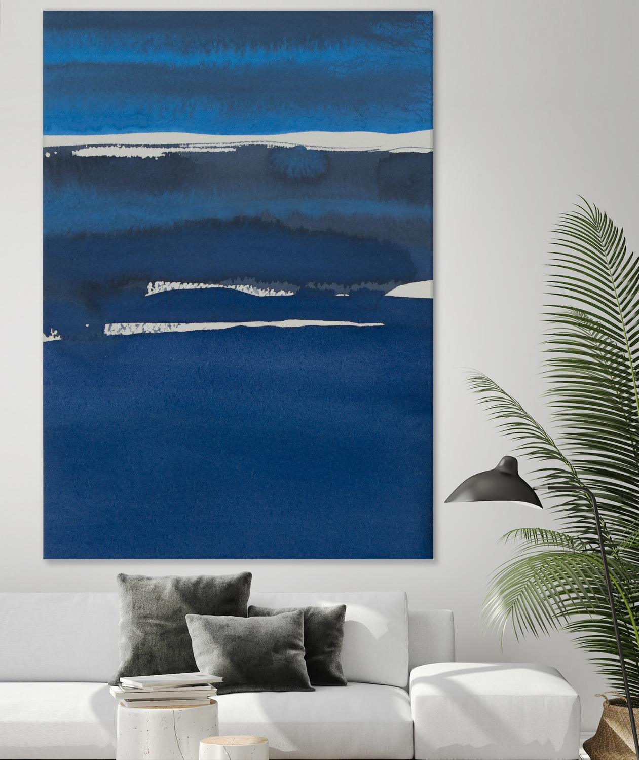 Sapphire Horizon I by Rob Delamater on GIANT ART - blue abstract