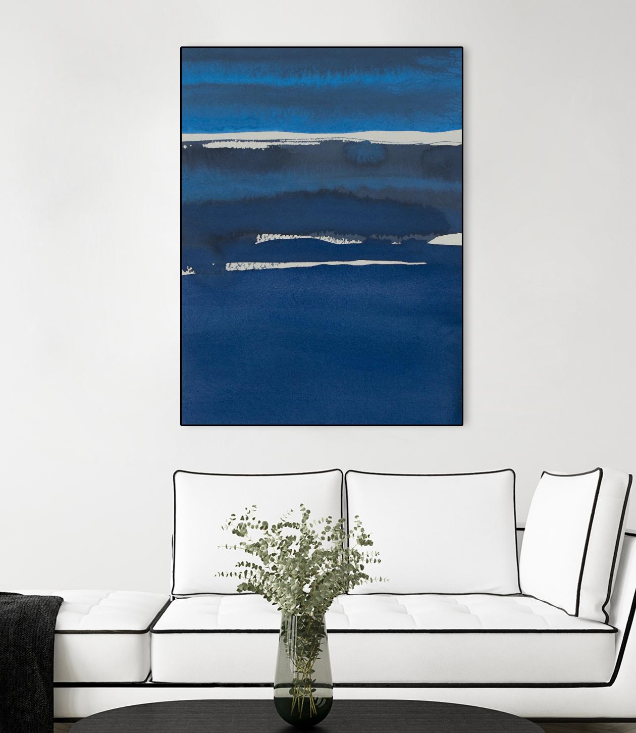 Sapphire Horizon I by Rob Delamater on GIANT ART - blue abstract
