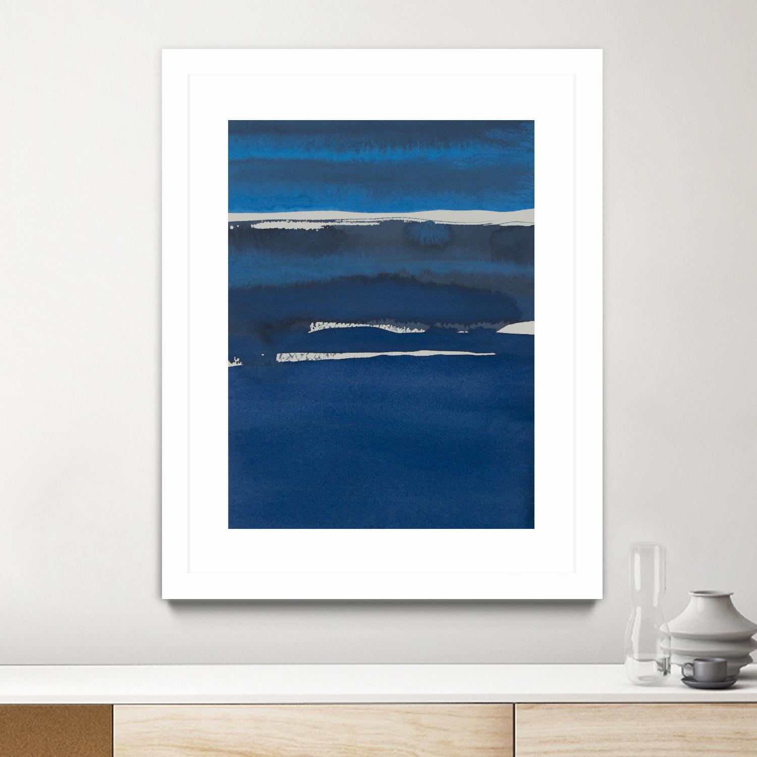 Sapphire Horizon I by Rob Delamater on GIANT ART - blue abstract