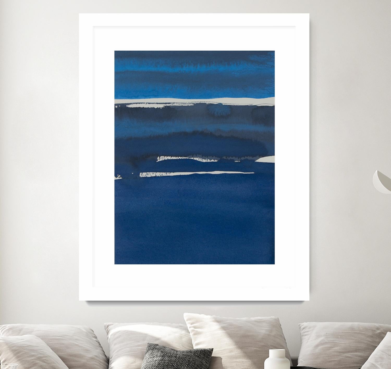Sapphire Horizon I by Rob Delamater on GIANT ART - blue abstract