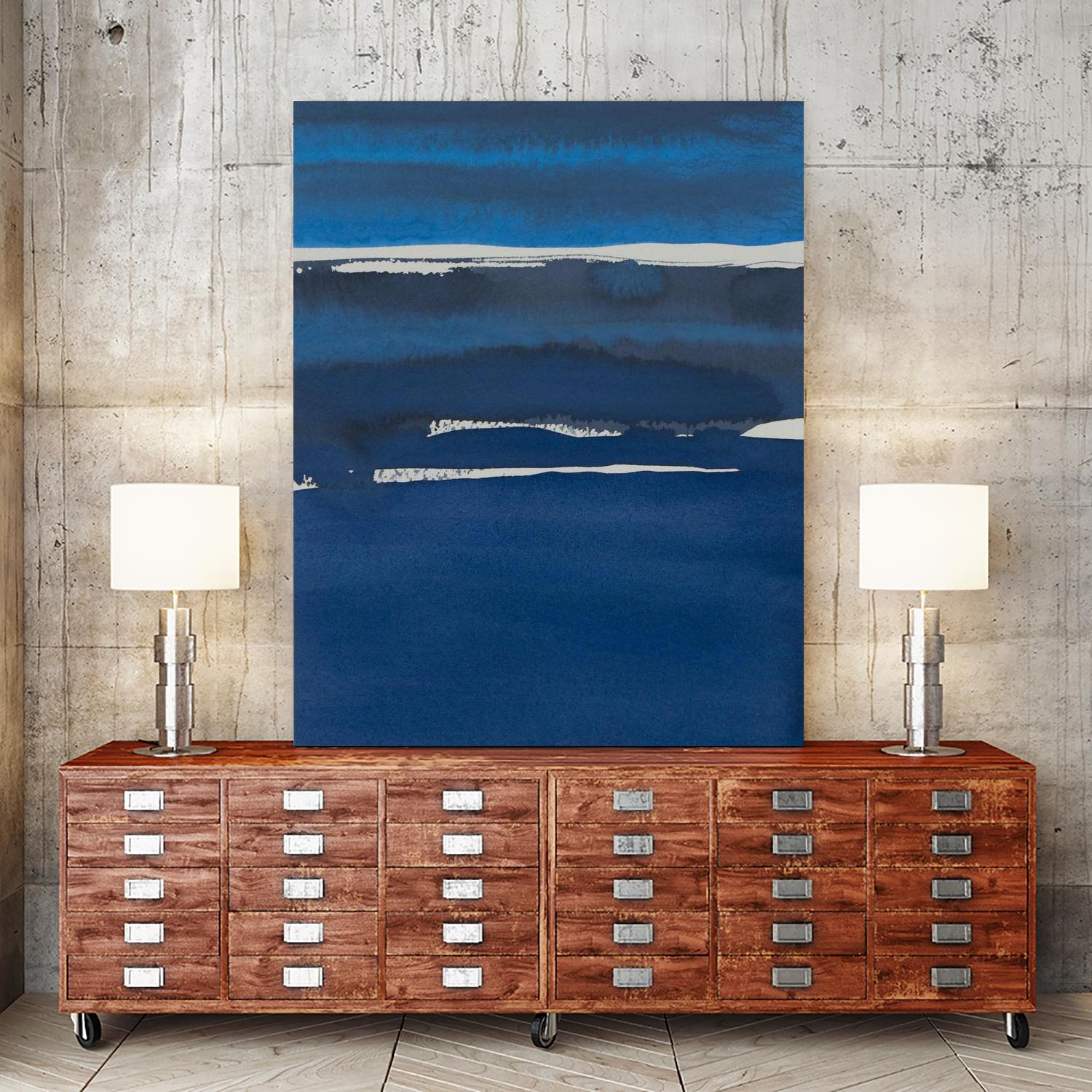 Sapphire Horizon I by Rob Delamater on GIANT ART - blue abstract