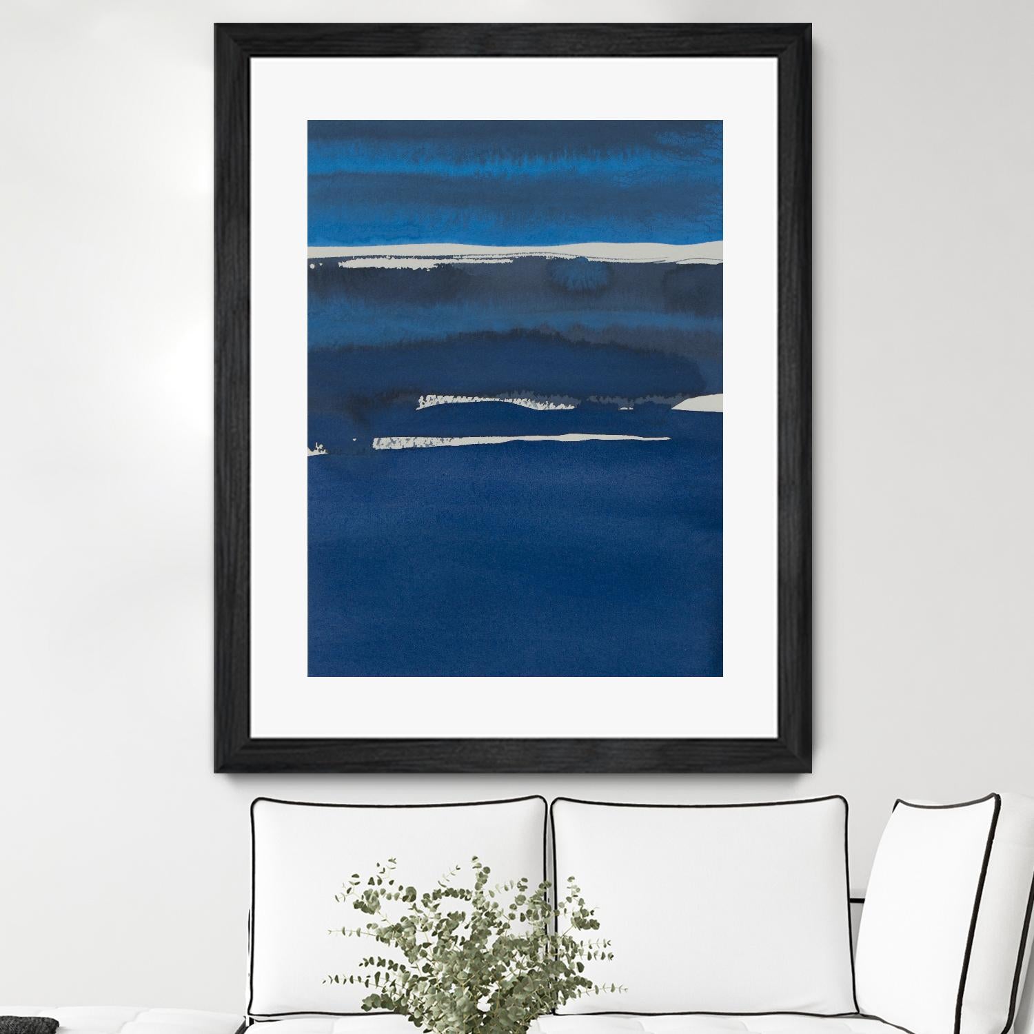 Sapphire Horizon I by Rob Delamater on GIANT ART - blue abstract