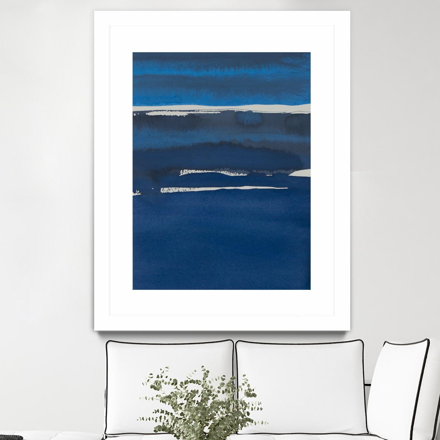 Sapphire Horizon I by Rob Delamater on GIANT ART - blue abstract