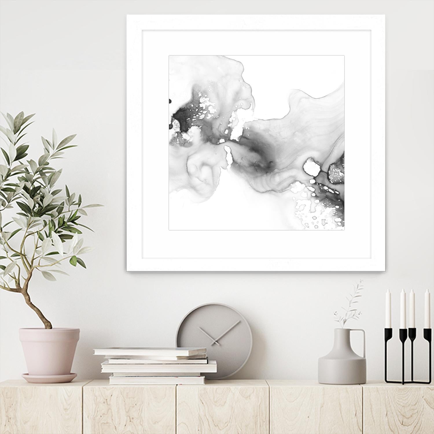 Smoke & Water I by Ethan Harper on GIANT ART - neutral abstract