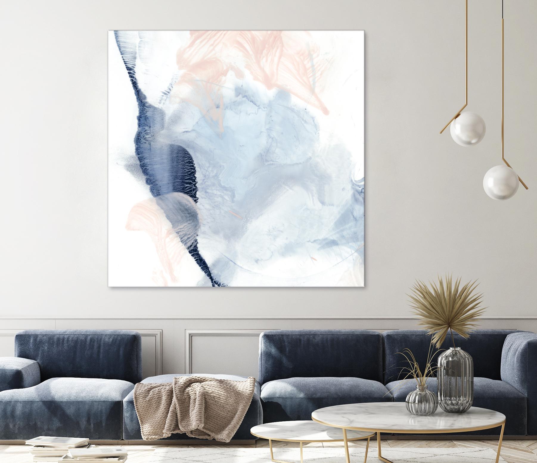 Indigo & Blush II by Ethan Harper on GIANT ART - pastels abstract