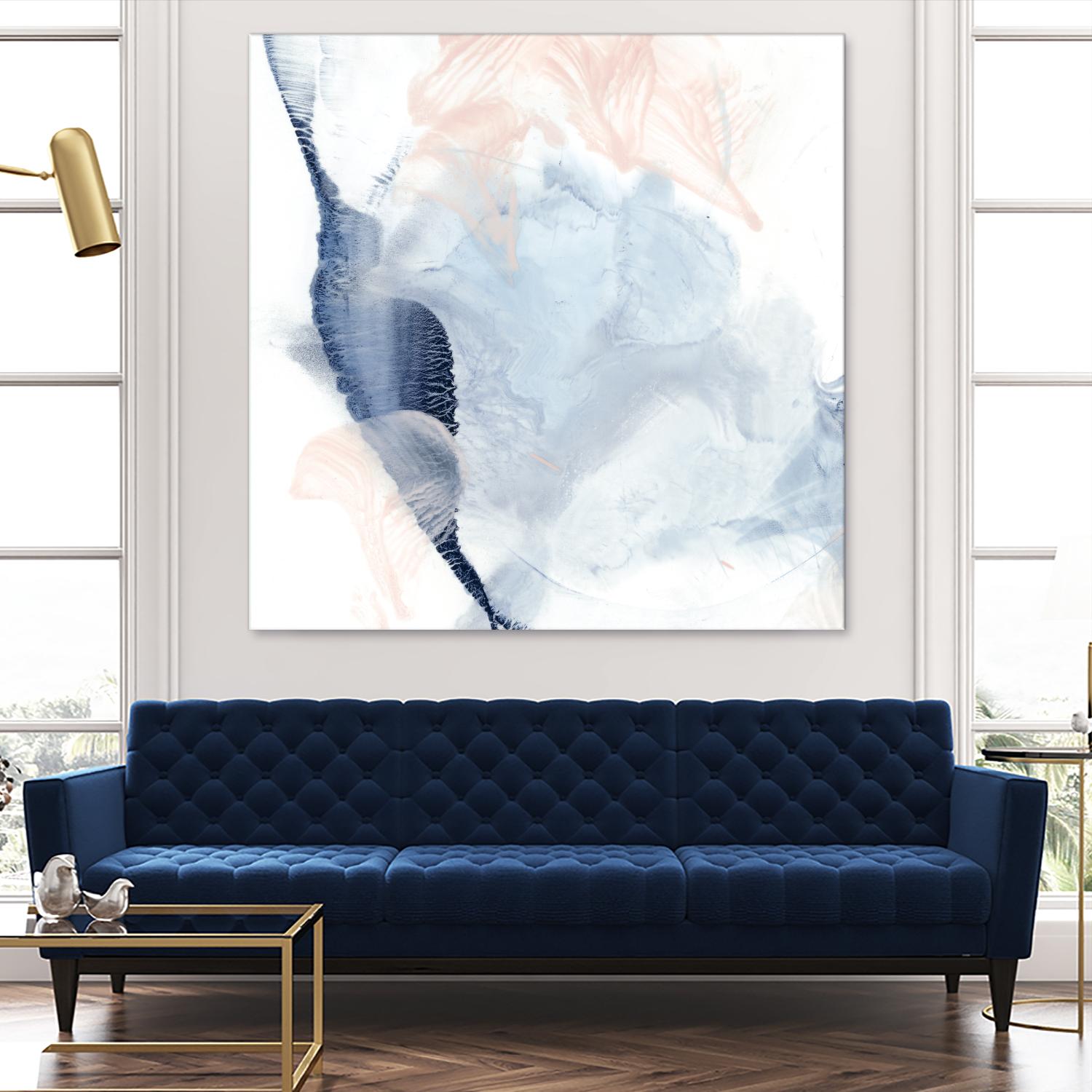 Indigo & Blush II by Ethan Harper on GIANT ART - pastels abstract