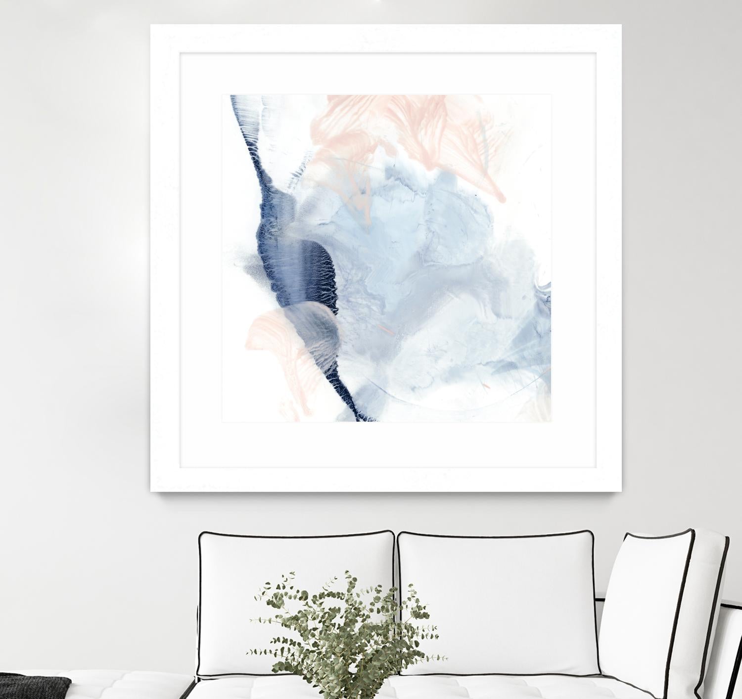 Indigo & Blush II by Ethan Harper on GIANT ART - pastels abstract