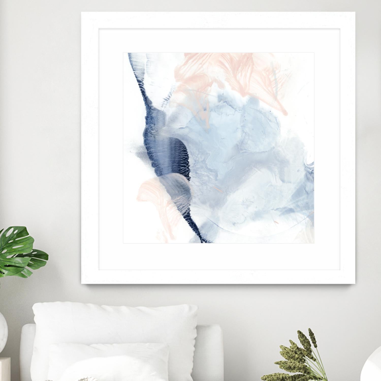 Indigo & Blush II by Ethan Harper on GIANT ART - pastels abstract