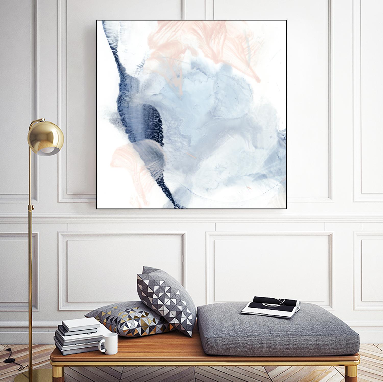 Indigo & Blush II by Ethan Harper on GIANT ART - pastels abstract