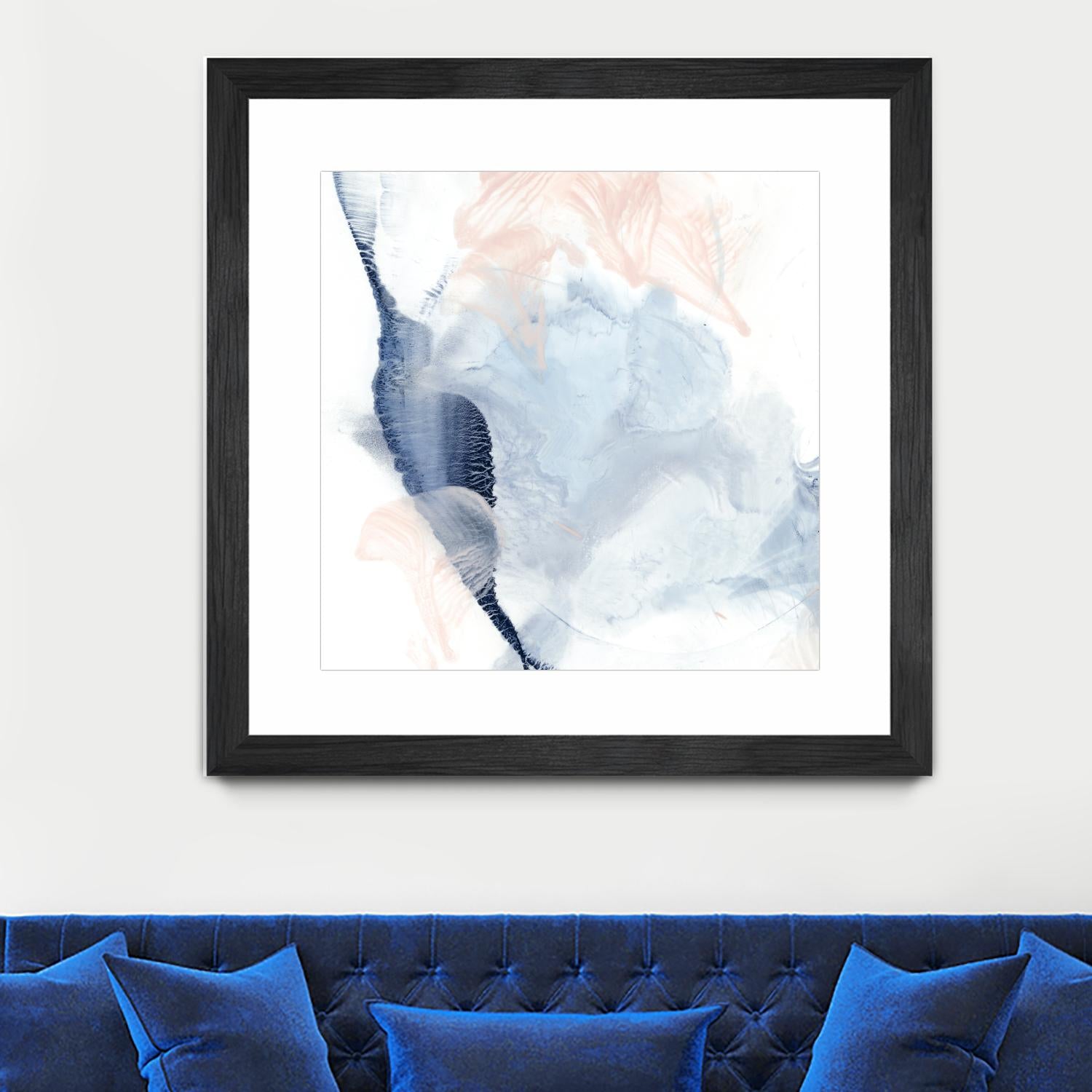 Indigo & Blush II by Ethan Harper on GIANT ART - pastels abstract