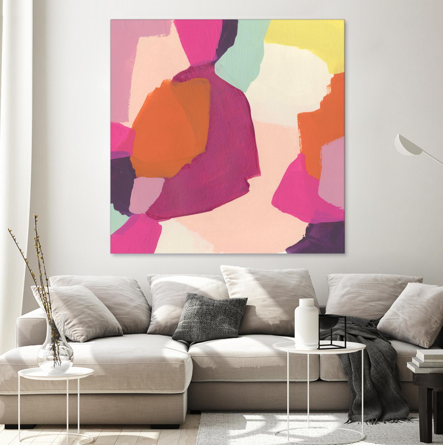Pink Slip I by June Erica Vess on GIANT ART - brights abstract