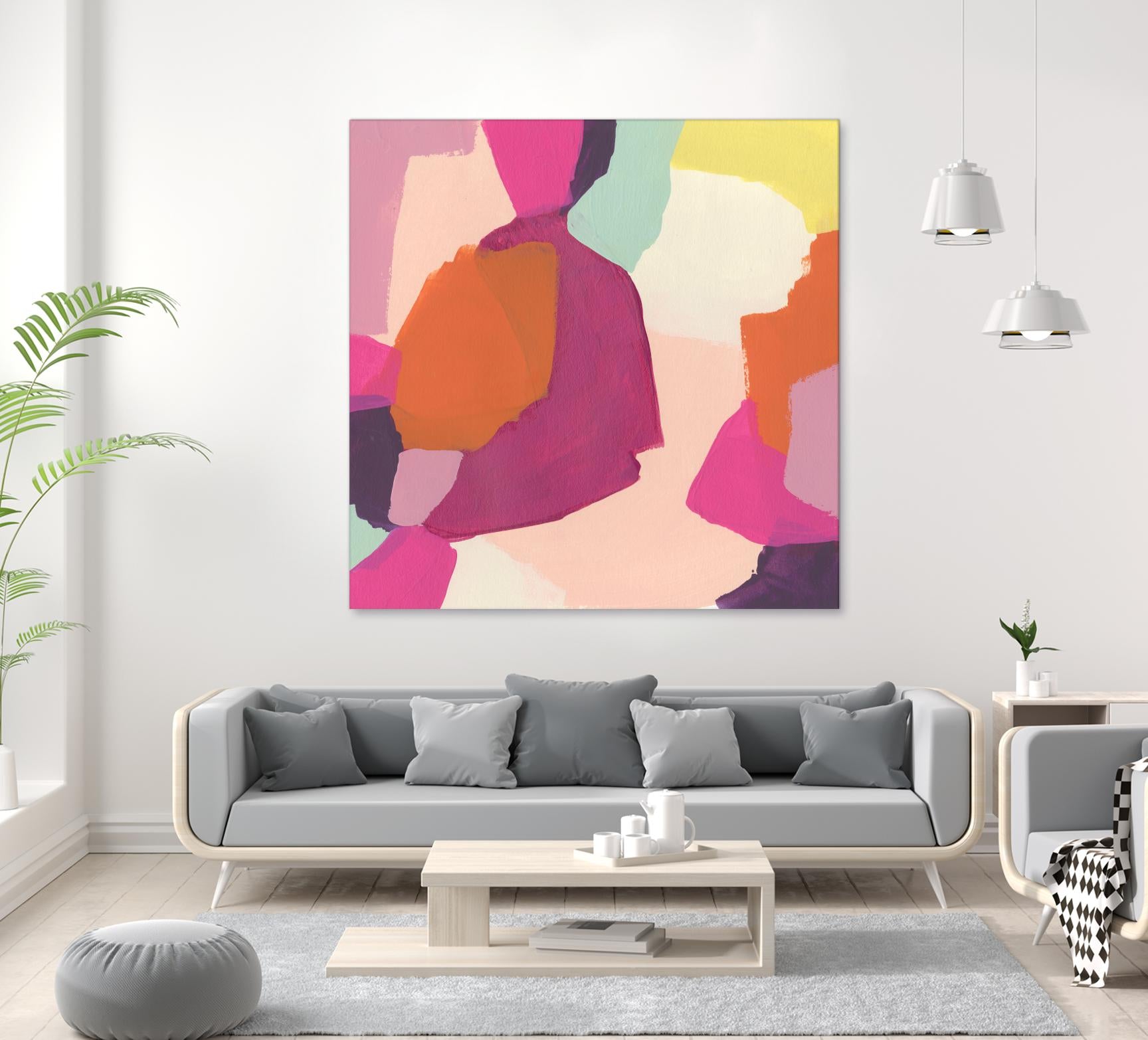 Pink Slip I by June Erica Vess on GIANT ART - brights abstract