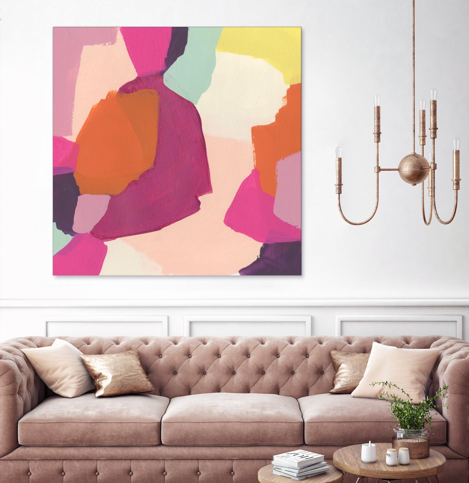 Pink Slip I by June Erica Vess on GIANT ART - brights abstract
