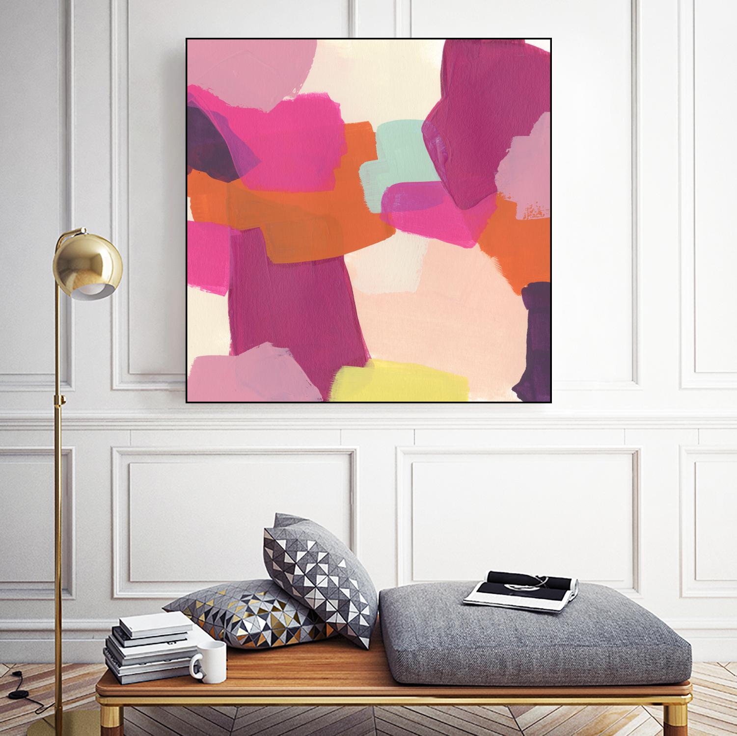 Pink Slip II by June Erica Vess on GIANT ART - brights abstract