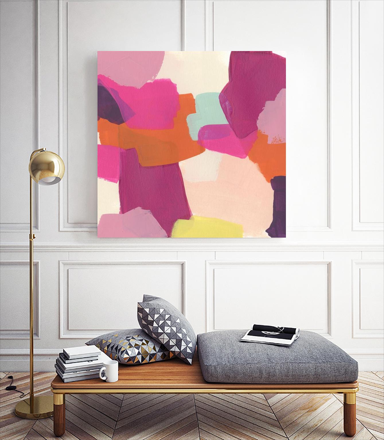 Pink Slip II by June Erica Vess on GIANT ART - brights abstract