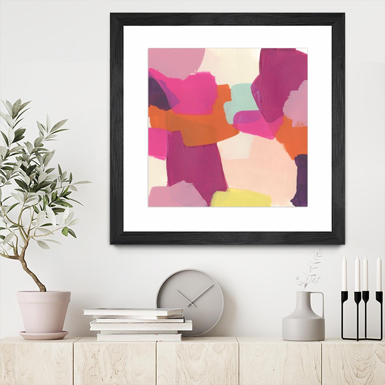 Pink Slip II by June Erica Vess on GIANT ART - brights abstract