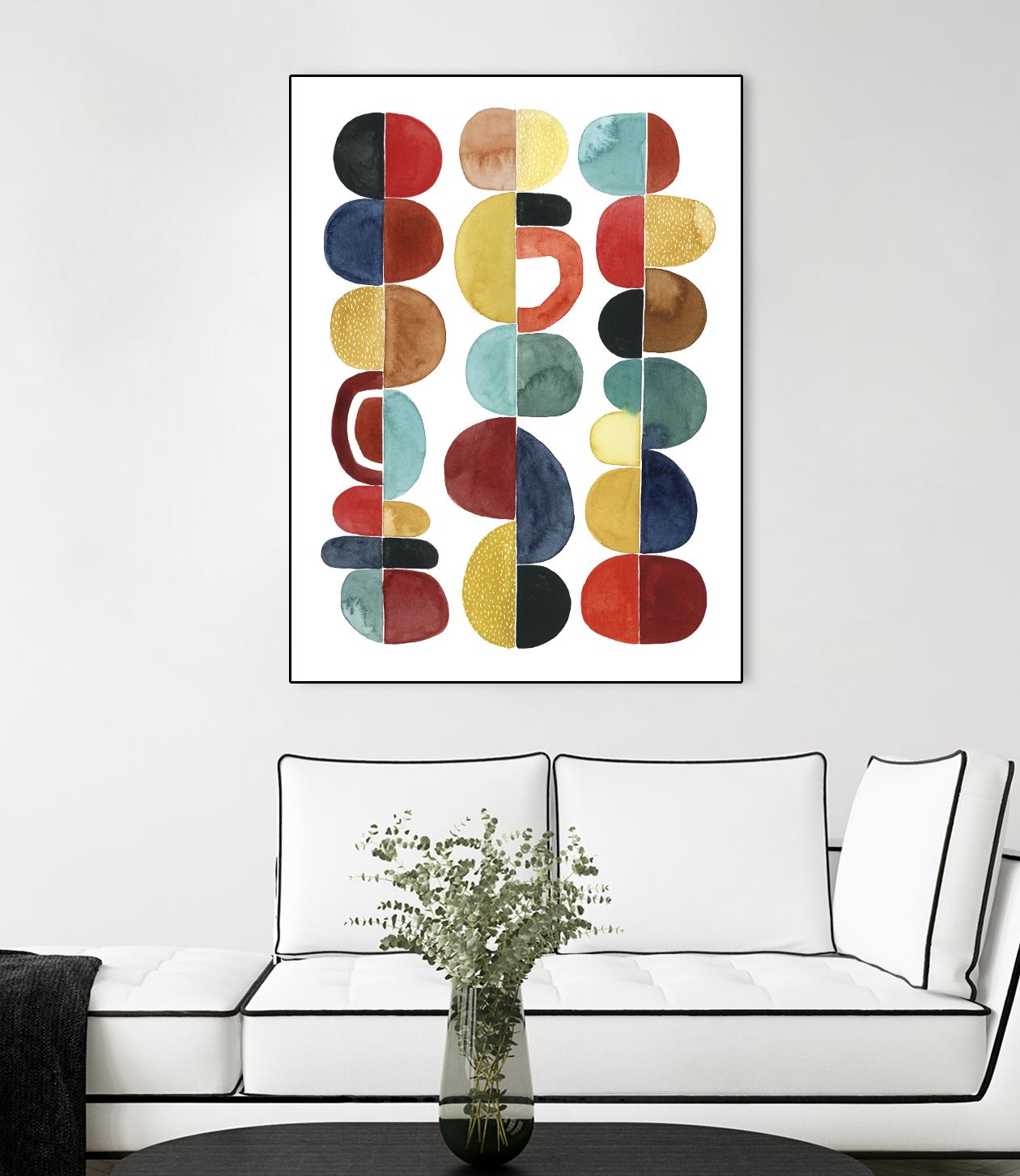 Midcentury Sunrise II by Grace Popp on GIANT ART - brights abstract