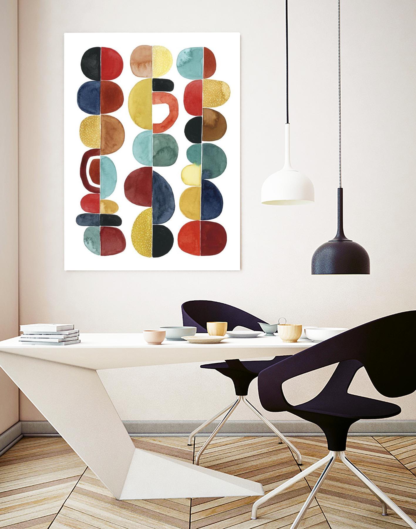 Midcentury Sunrise II by Grace Popp on GIANT ART - brights abstract