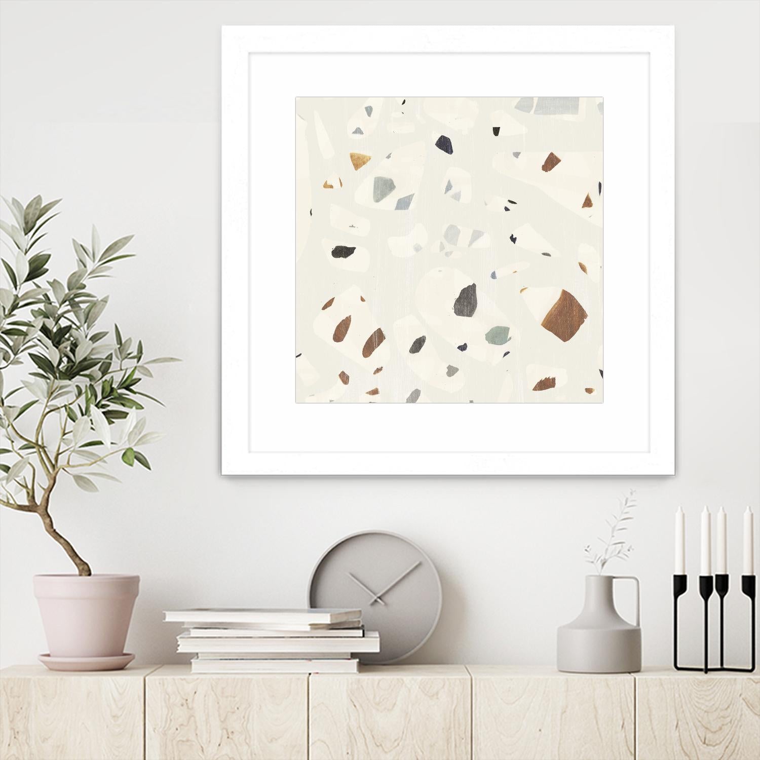 Abstract Terazzo II by Victoria Borges on GIANT ART - neutral abstract