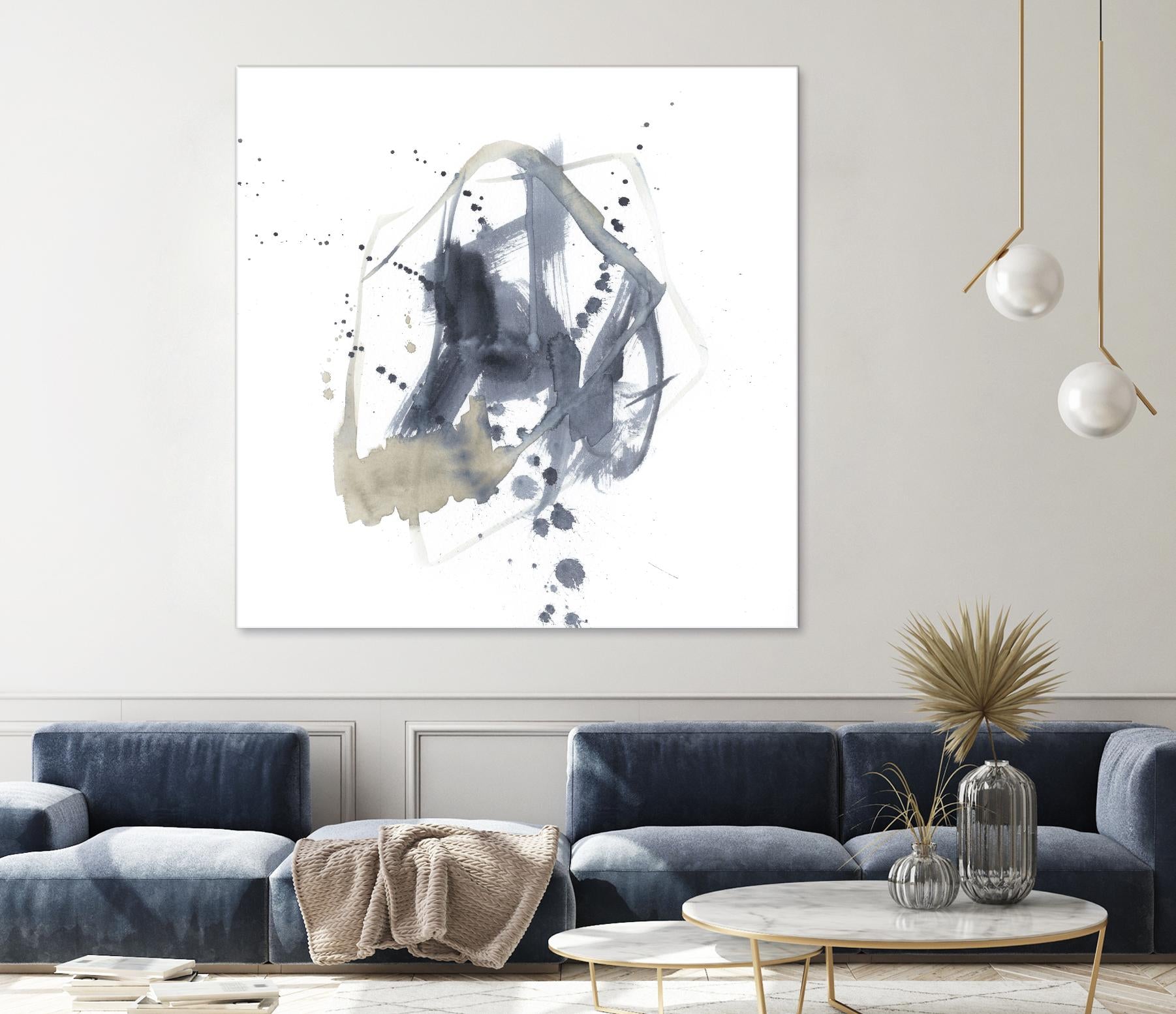 Off Center I by Jennifer Goldberger on GIANT ART - neutral abstract