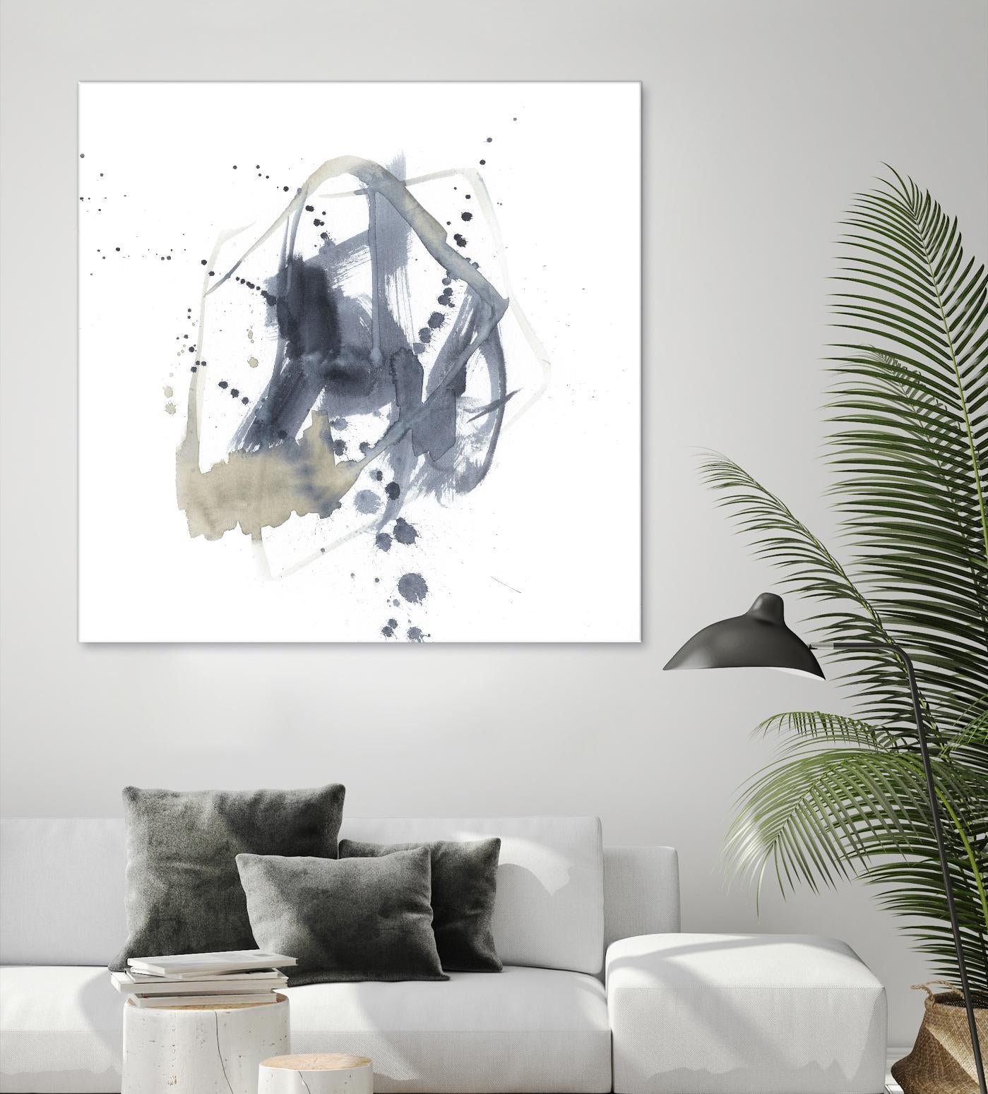 Off Center I by Jennifer Goldberger on GIANT ART - neutral abstract