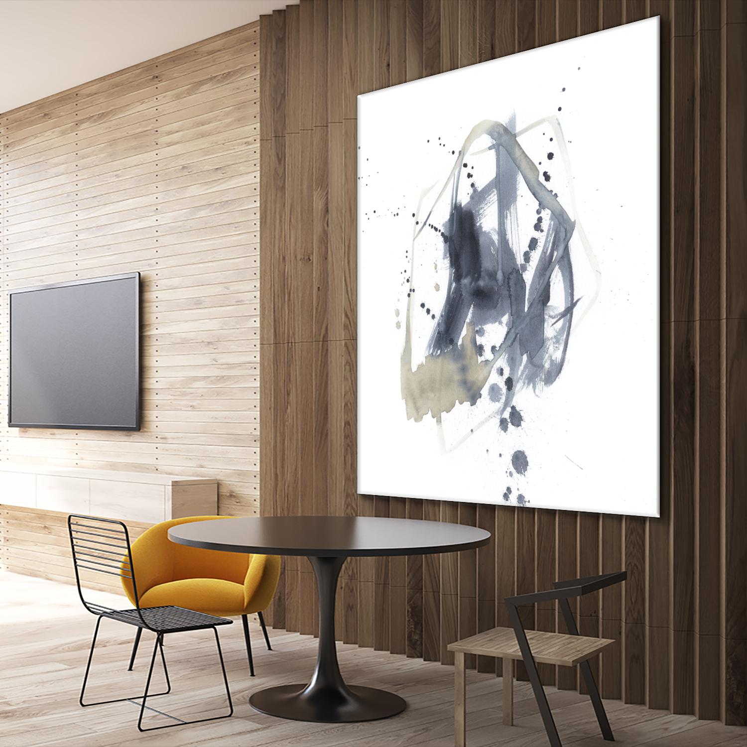 Off Center I by Jennifer Goldberger on GIANT ART - neutral abstract