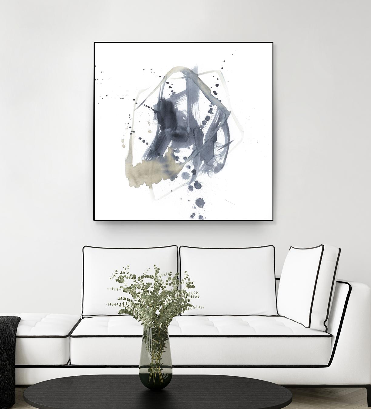 Off Center I by Jennifer Goldberger on GIANT ART - neutral abstract