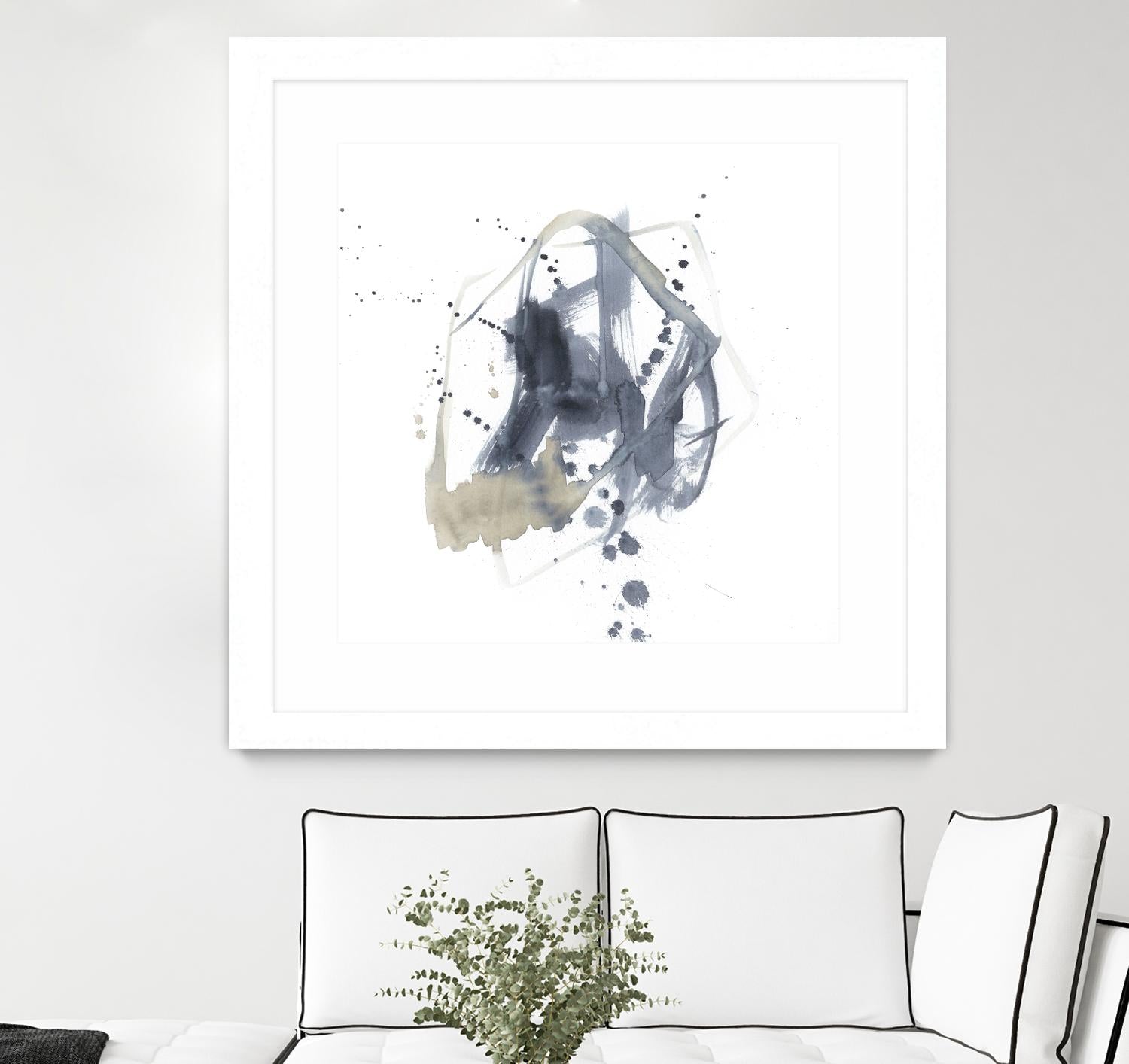 Off Center I by Jennifer Goldberger on GIANT ART - neutral abstract