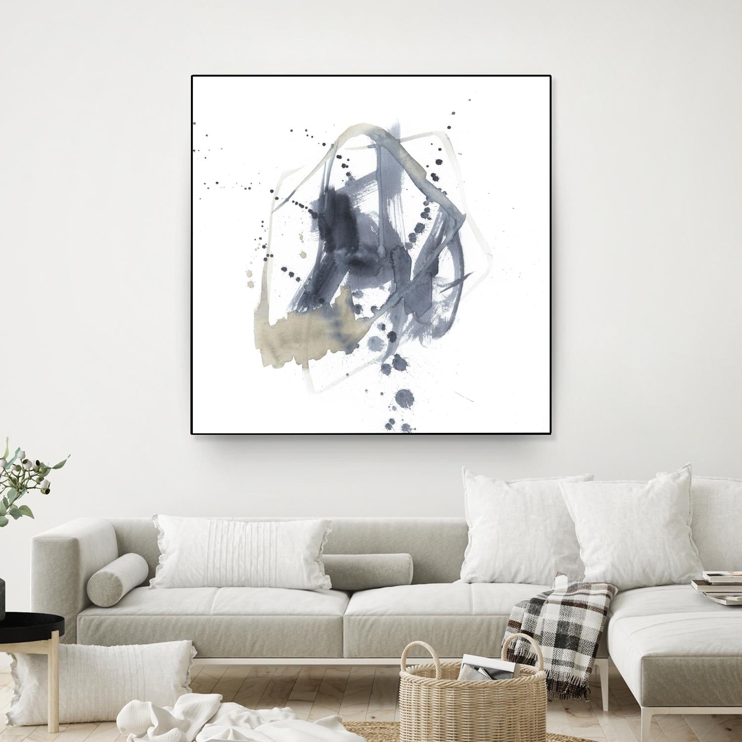 Off Center I by Jennifer Goldberger on GIANT ART - neutral abstract