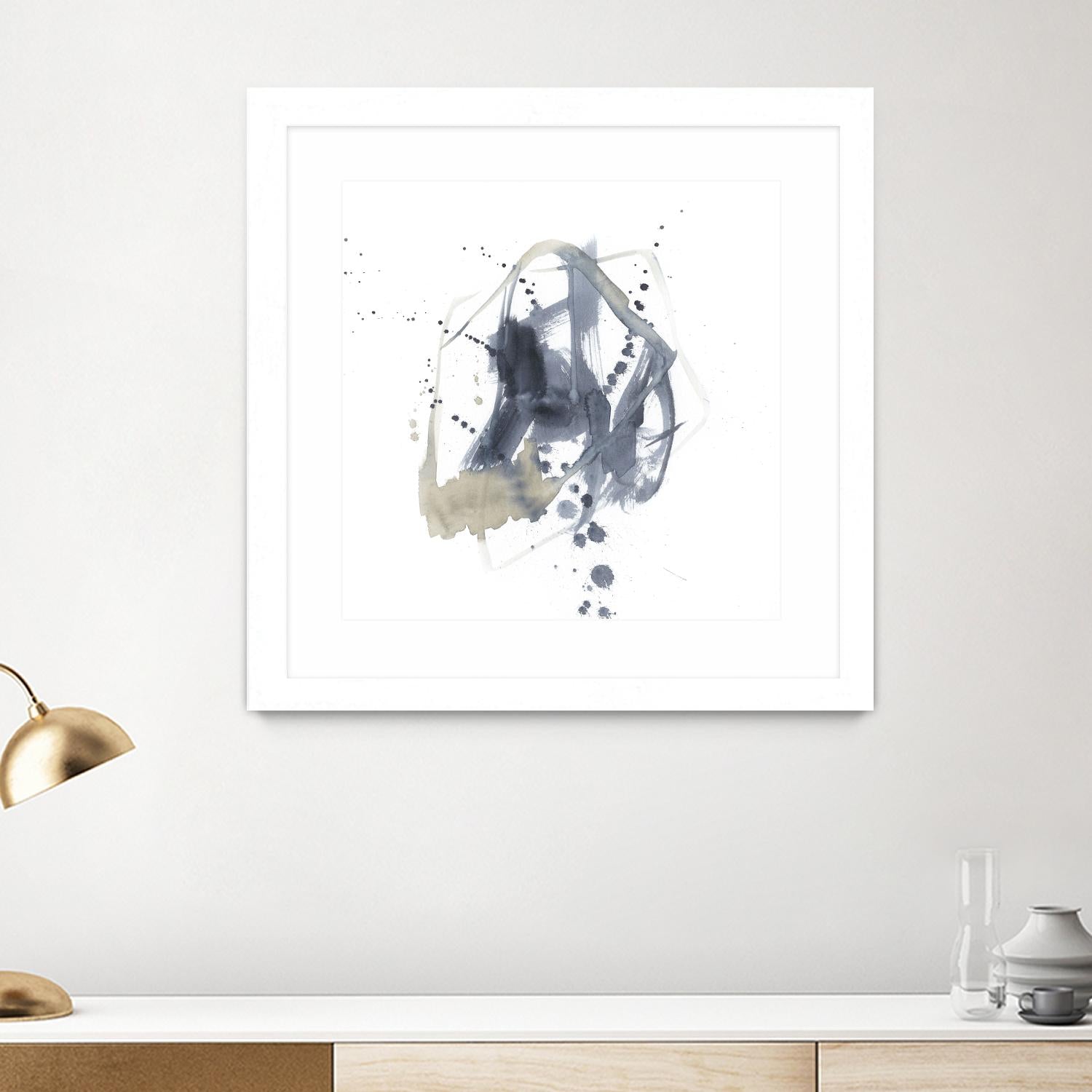 Off Center I by Jennifer Goldberger on GIANT ART - neutral abstract