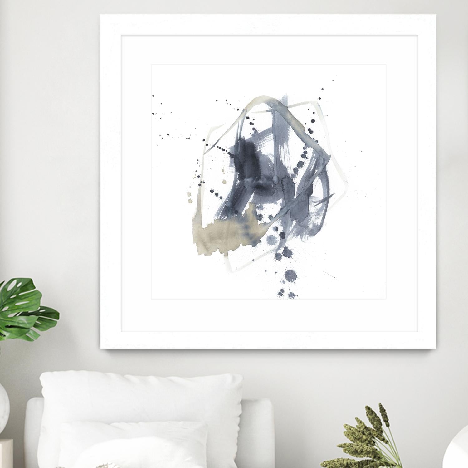 Off Center I by Jennifer Goldberger on GIANT ART - neutral abstract