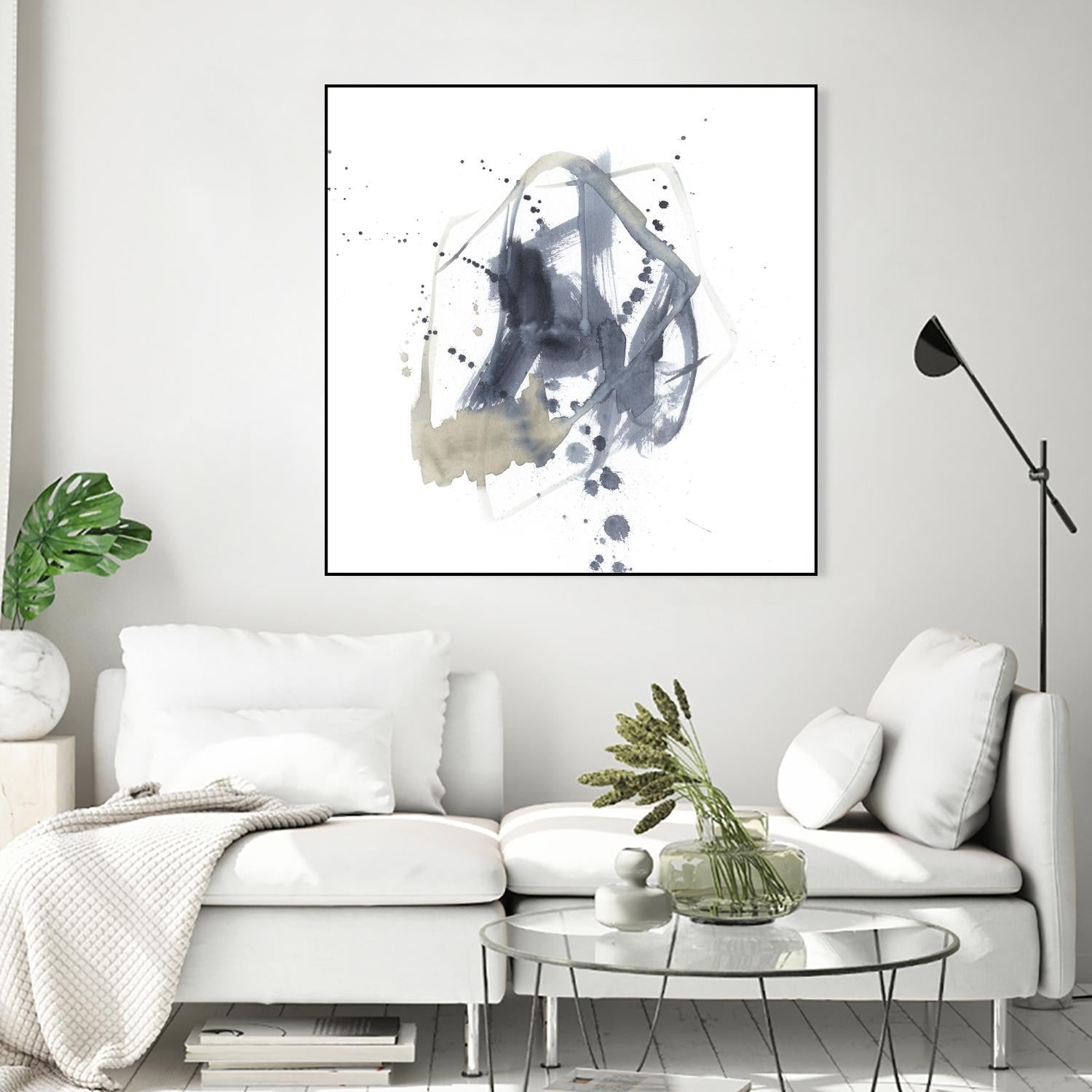 Off Center I by Jennifer Goldberger on GIANT ART - neutral abstract