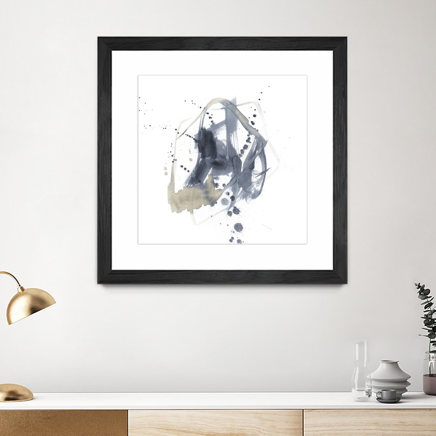 Off Center I by Jennifer Goldberger on GIANT ART - neutral abstract